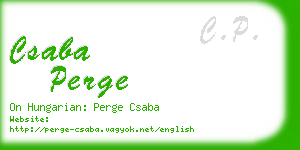 csaba perge business card
